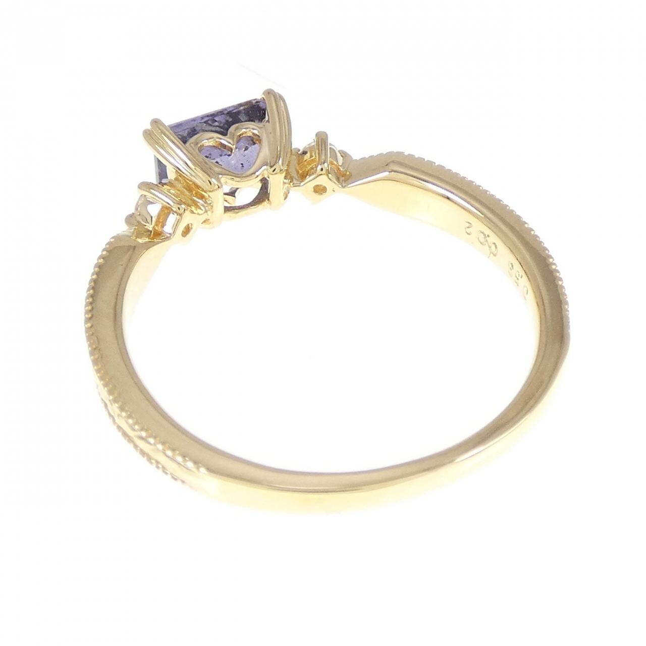 K18YG アイオライト リング 0.53CT