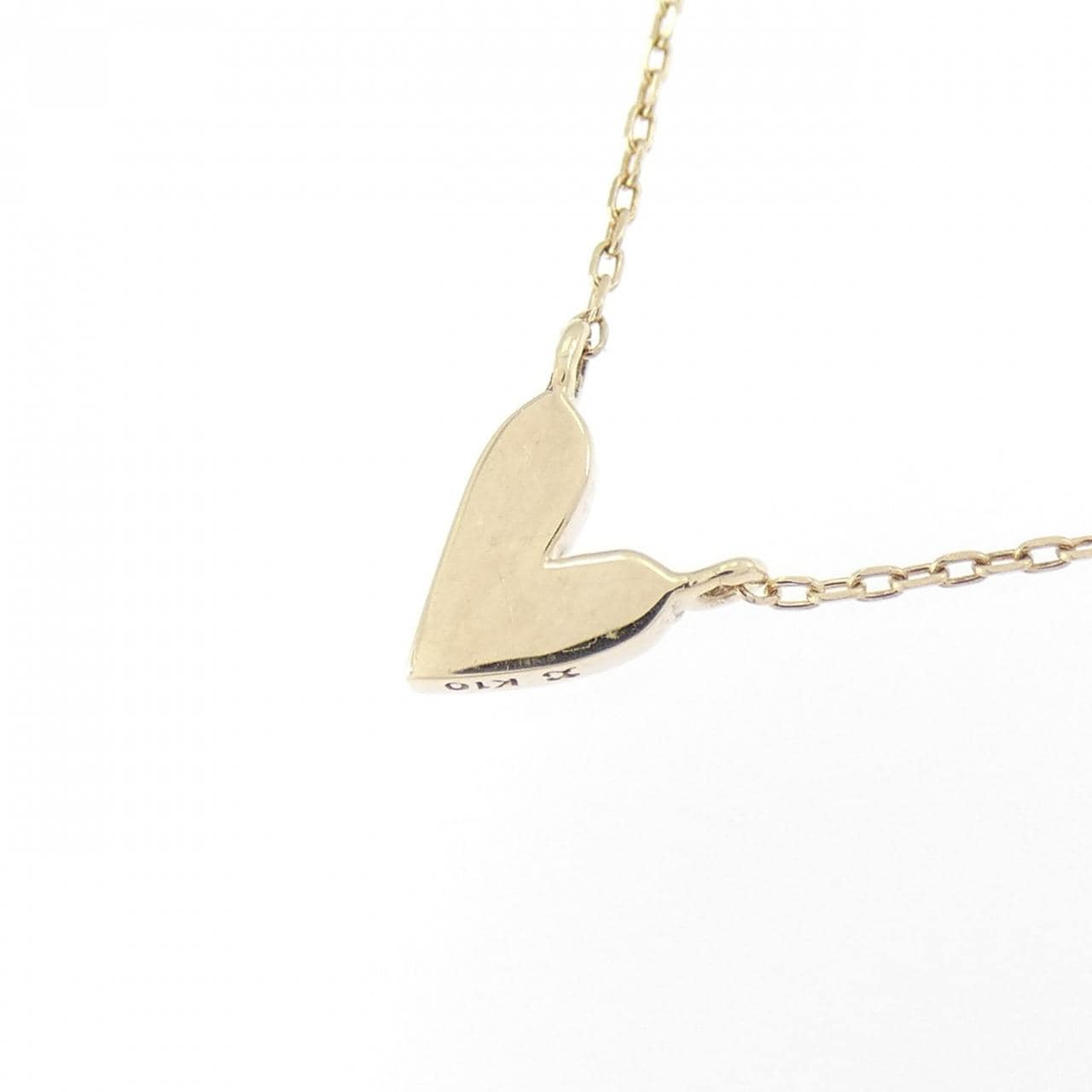 K10YG ハート ダイヤモンド ネックレス 0.06CT