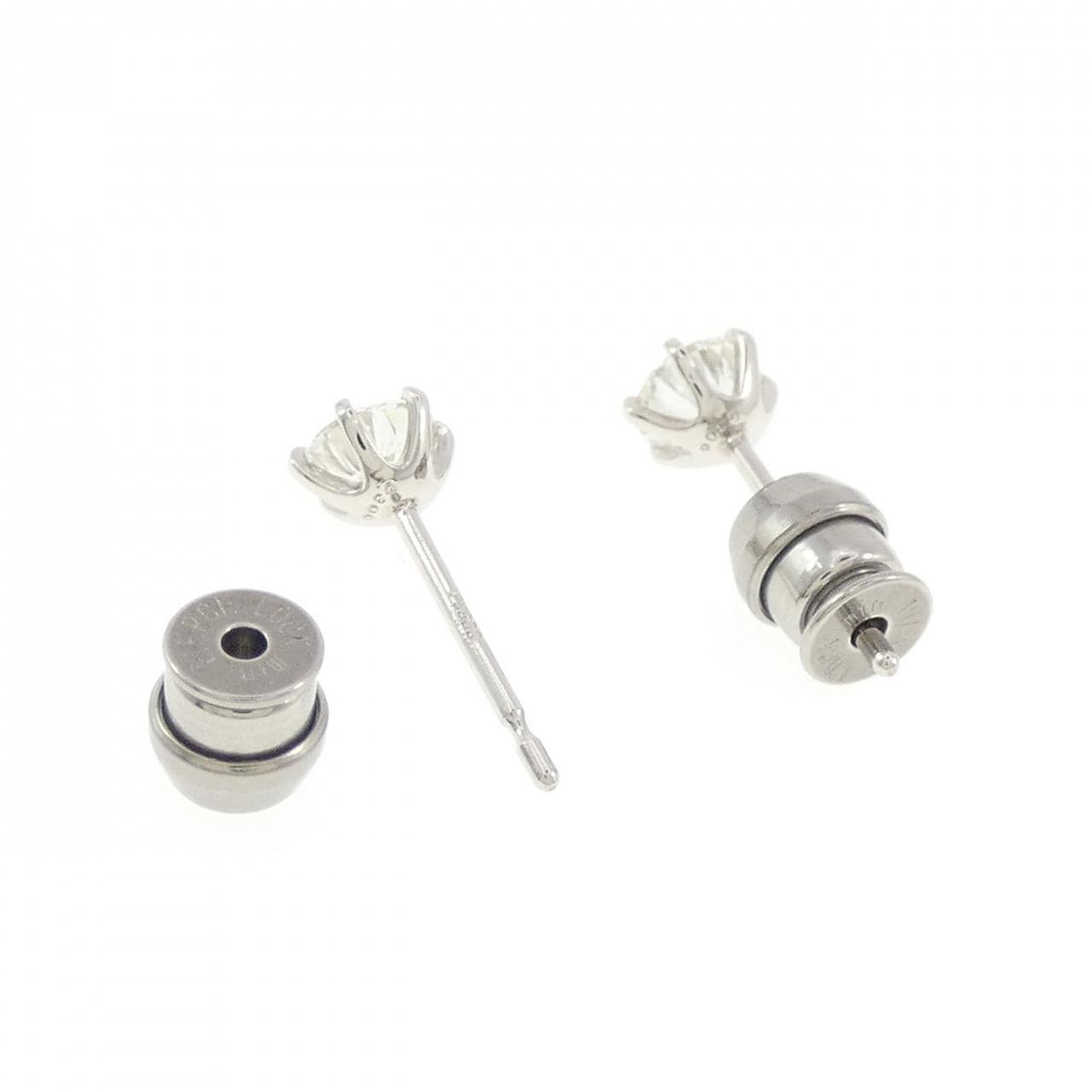 【リメイク】PT900/ST ダイヤモンド ピアス 0.306CT 0.306CT G SI2 EXT