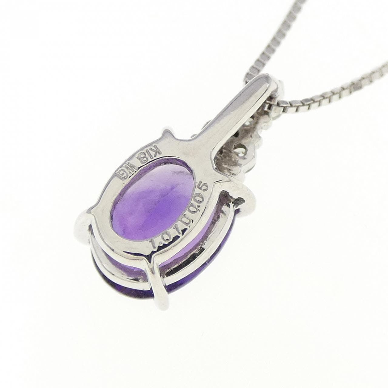K18WG アメジスト ネックレス 1.01CT