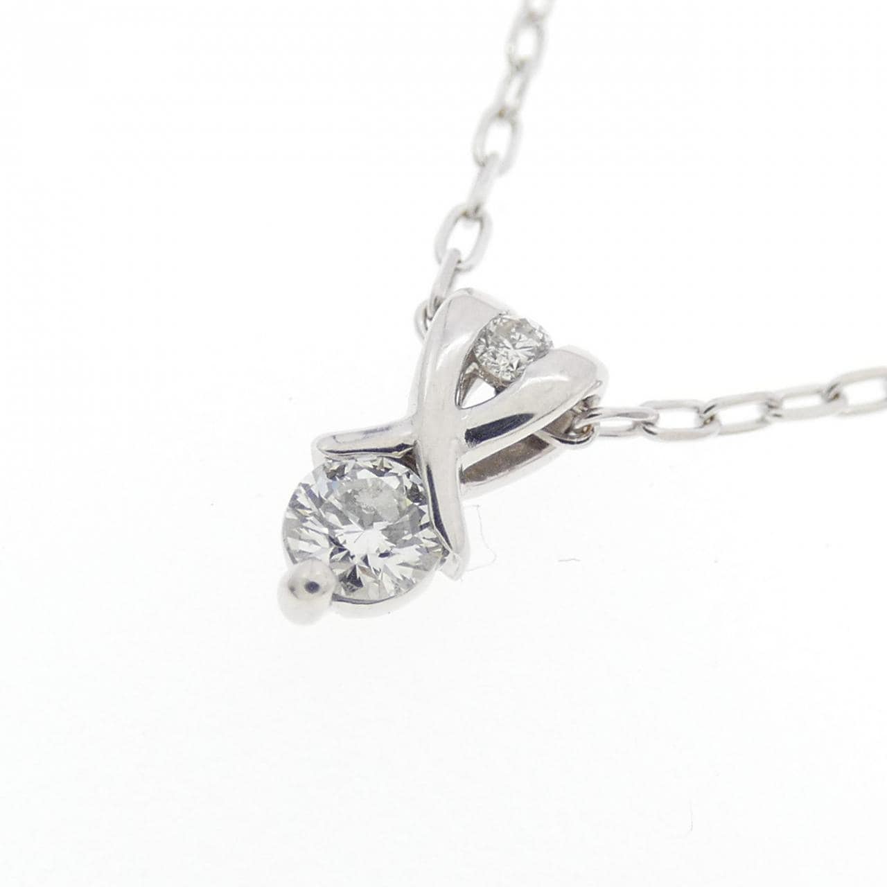 K18WG ダイヤモンド ネックレス 0.078CT