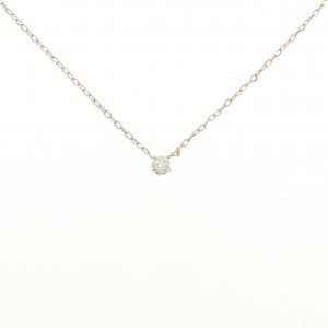 K10PG ソリティア ダイヤモンド ネックレス 0.10CT