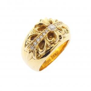 クロムハーツ CHROME HEARTS FLORAL CROSS GLD PAVE DMND フローラルクロス 207009009GLDXXX002 RING