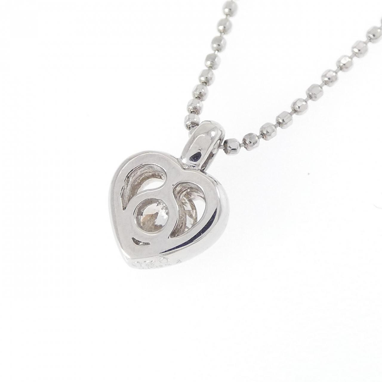 PT900/PT850 ハート ダイヤモンド ネックレス 0.20CT