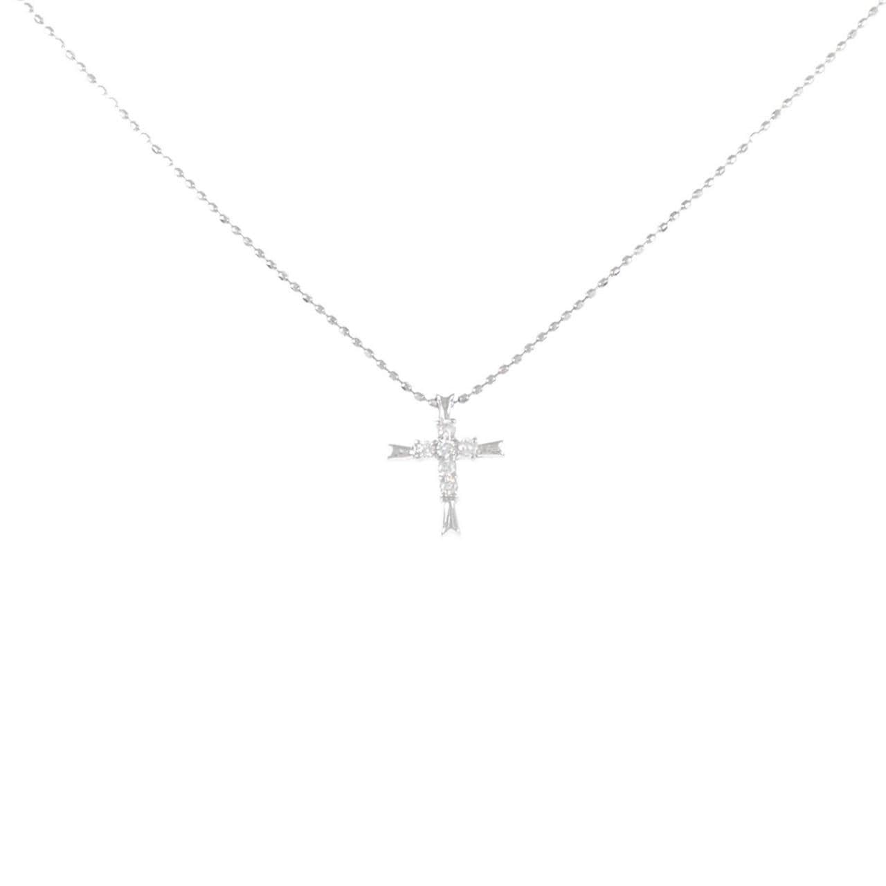 PT900/PT850 クロス ダイヤモンド ネックレス 0.08CT
