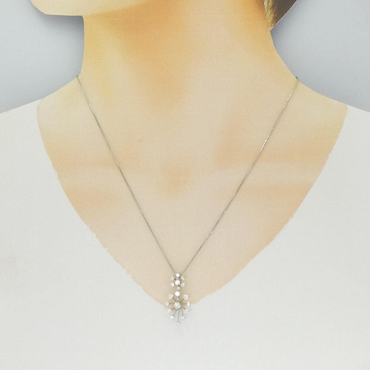 PT900/PT850 ダイヤモンド ネックレス 0.65CT