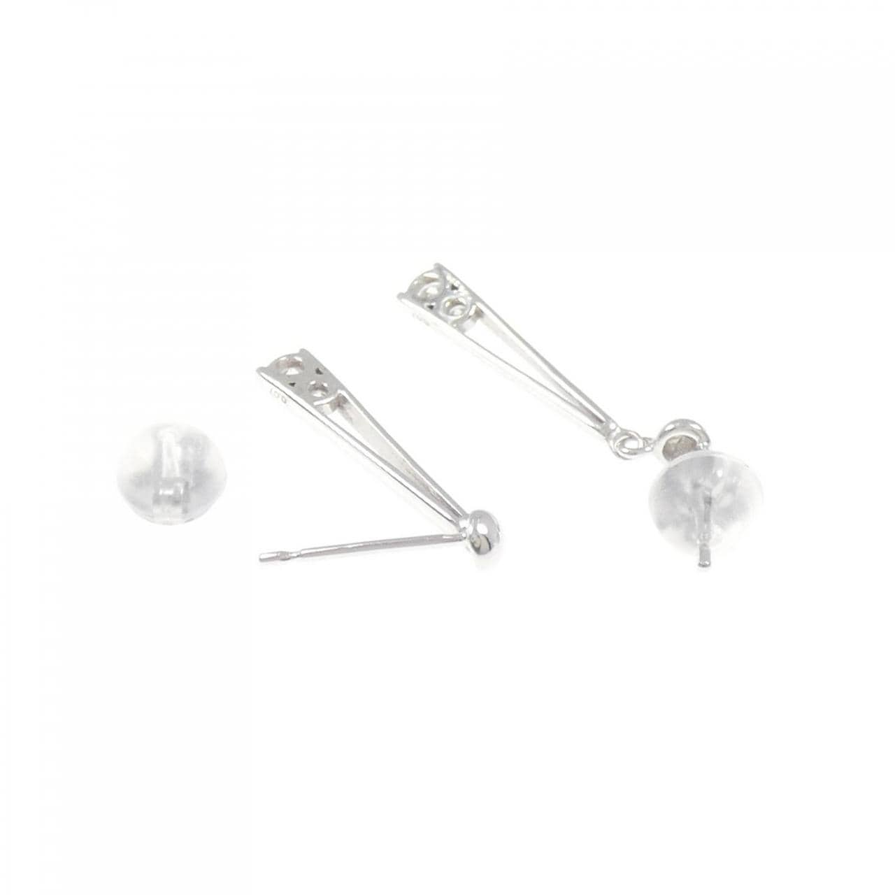 K18WG ダイヤモンド ピアス 0.14CT