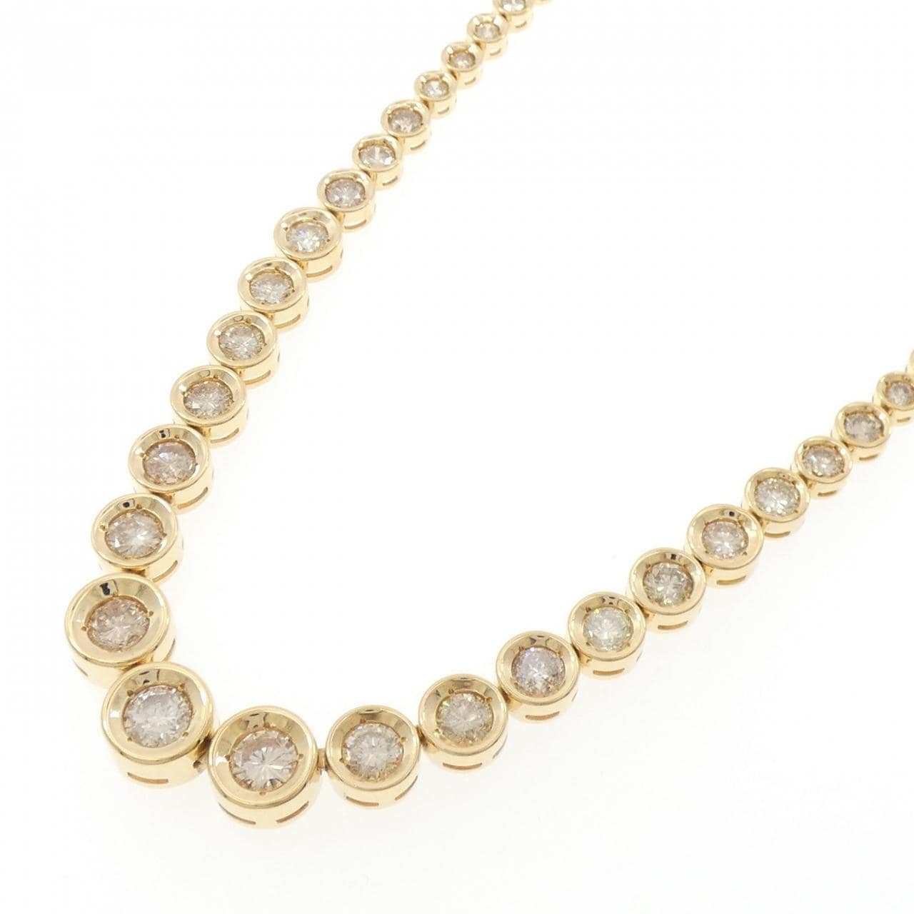 K18YG ダイヤモンド ネックレス 10.0CT