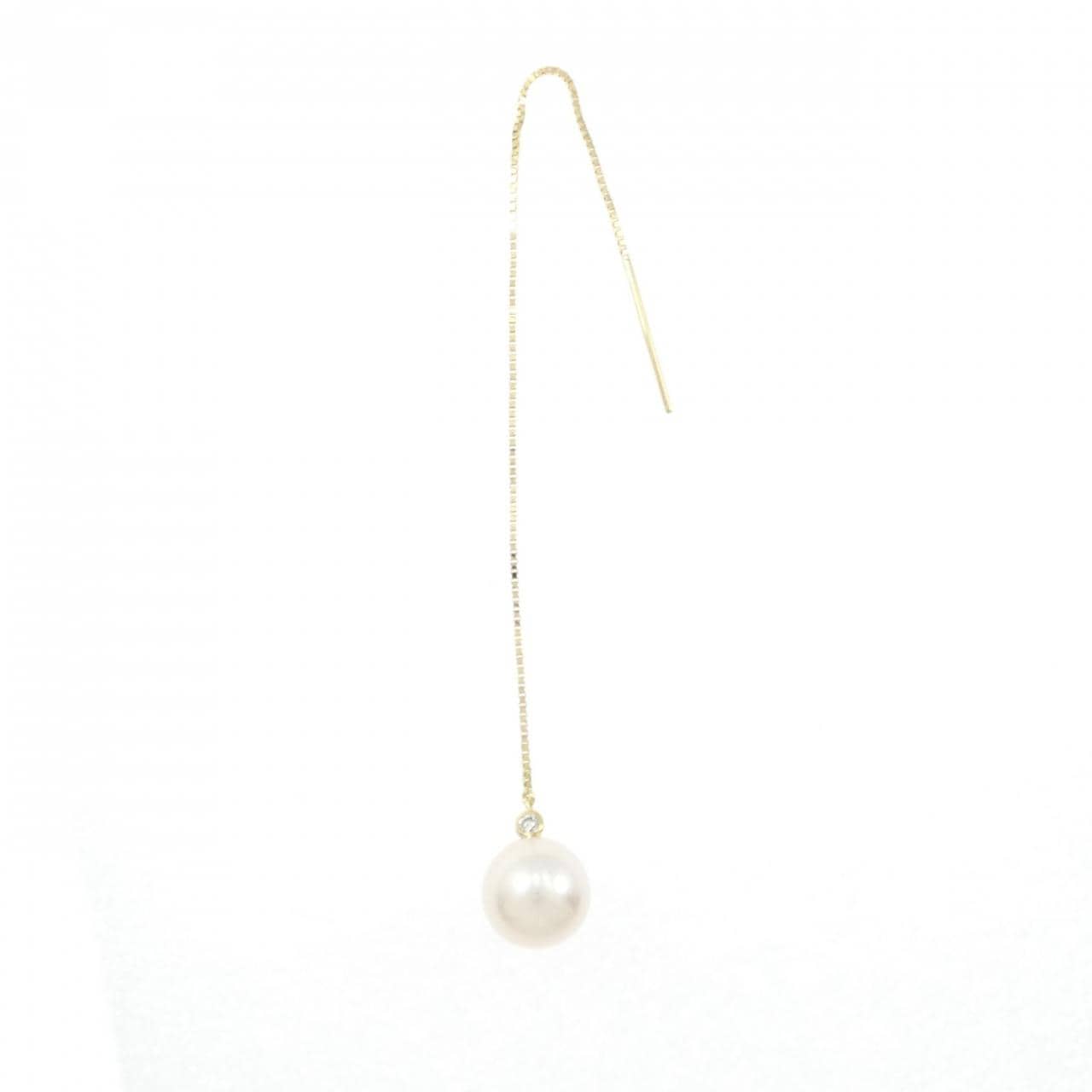 K18YG アコヤパール ピアス 9mm 片耳