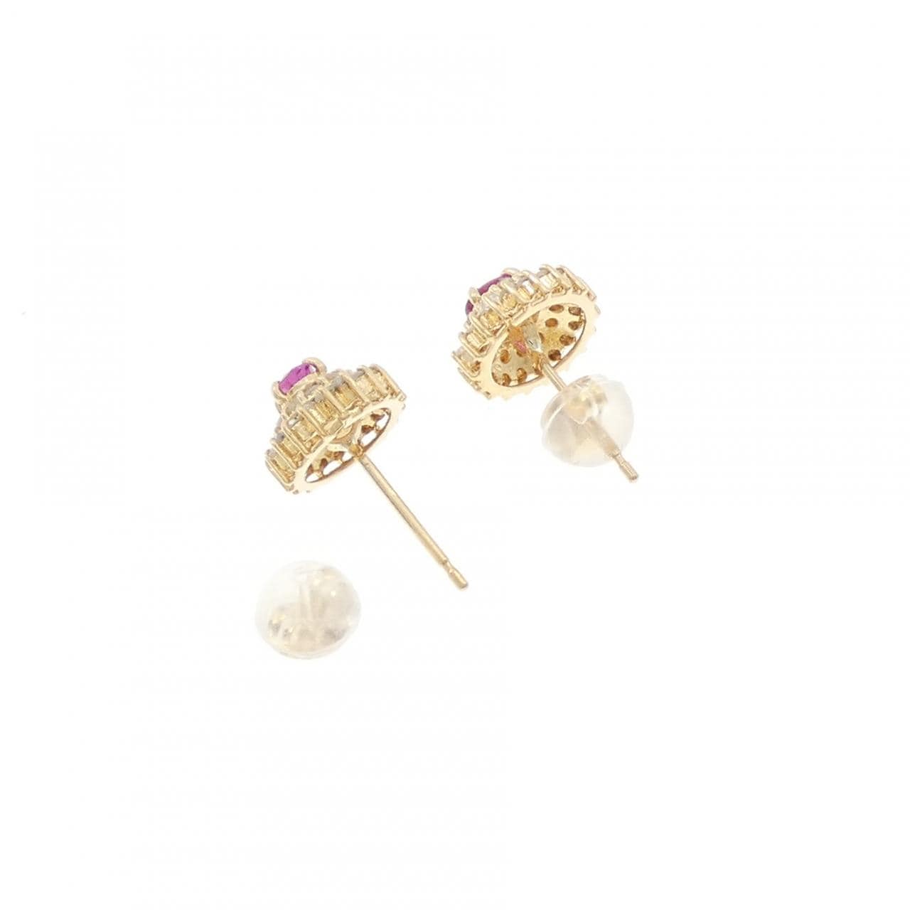 K18YG ルビー ピアス