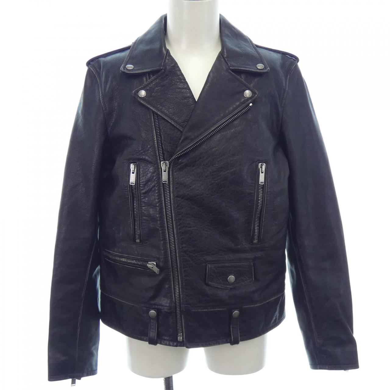 SAINT LAURENT SAINT LAURENT 皮革騎士夾克