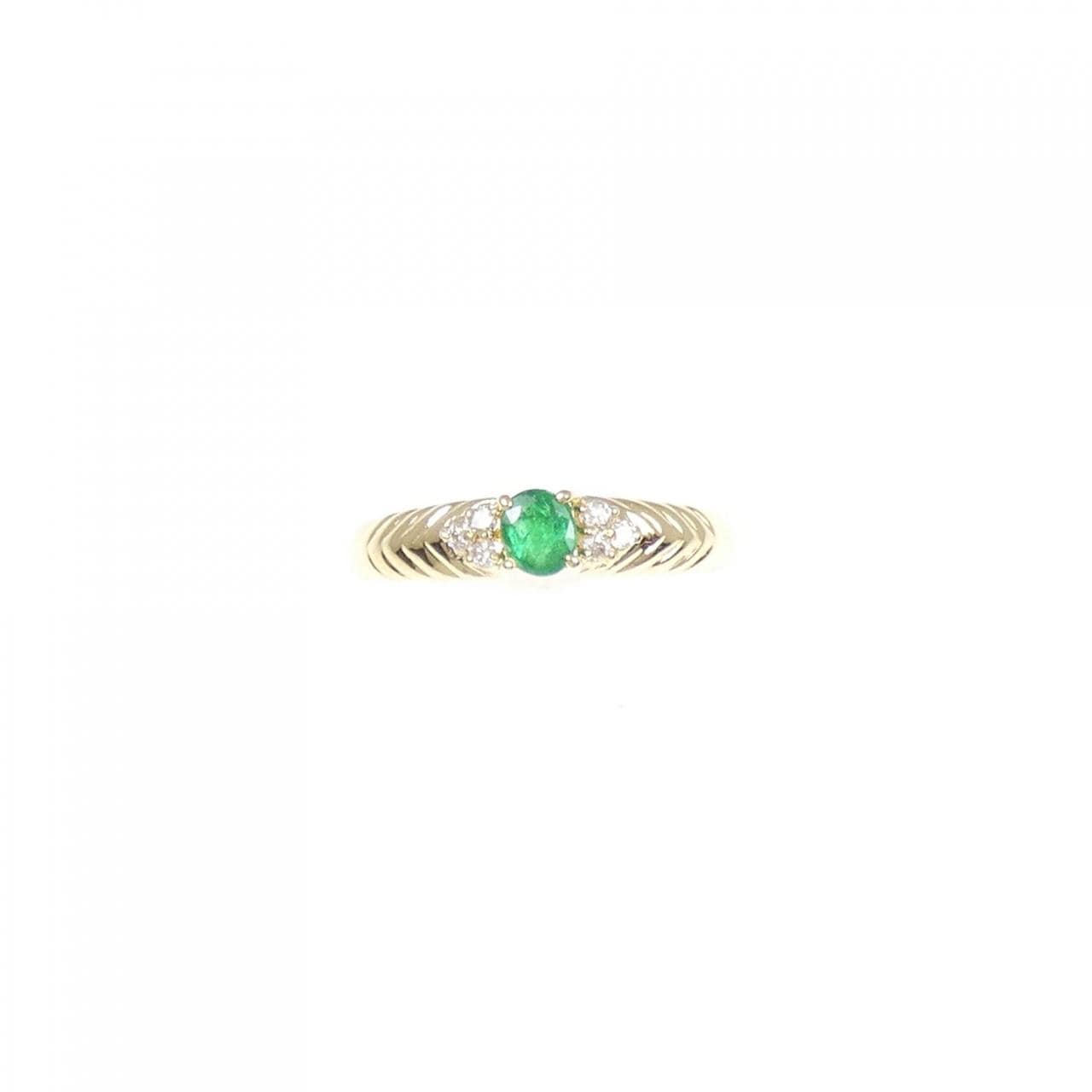 K18YG翡翠戒指0.30CT