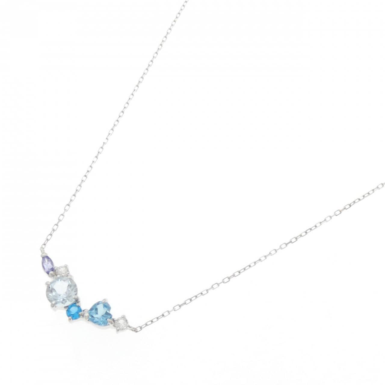 K10WG カラーストーン ネックレス