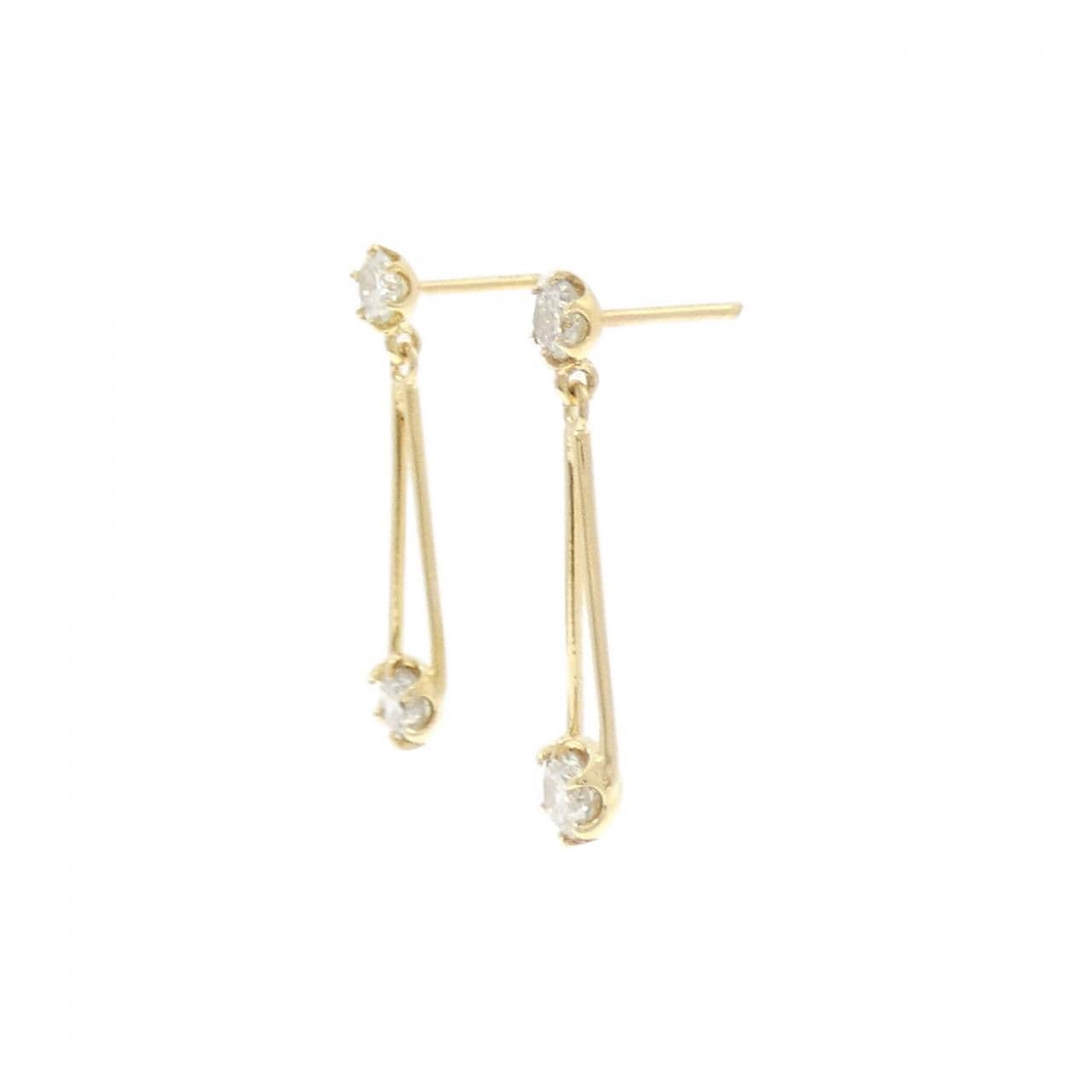 K18YG ダイヤモンド ピアス 0.50CT