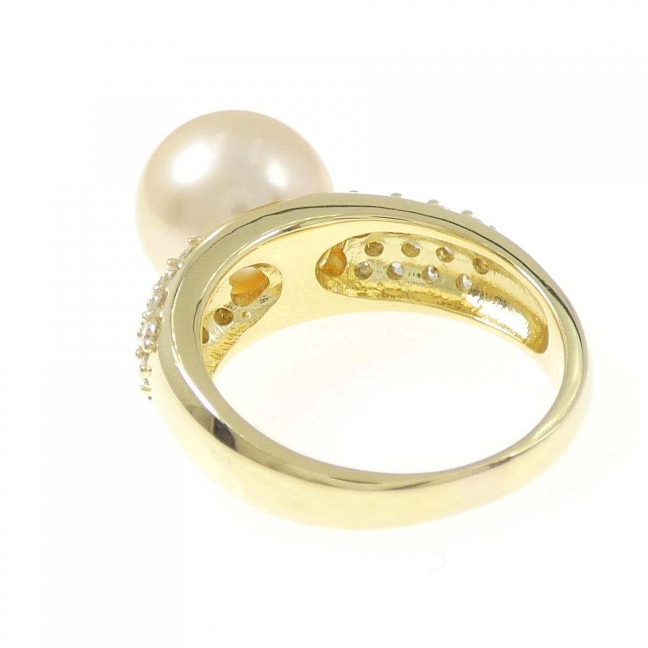 K18YG 白蝶パール リング 11mm