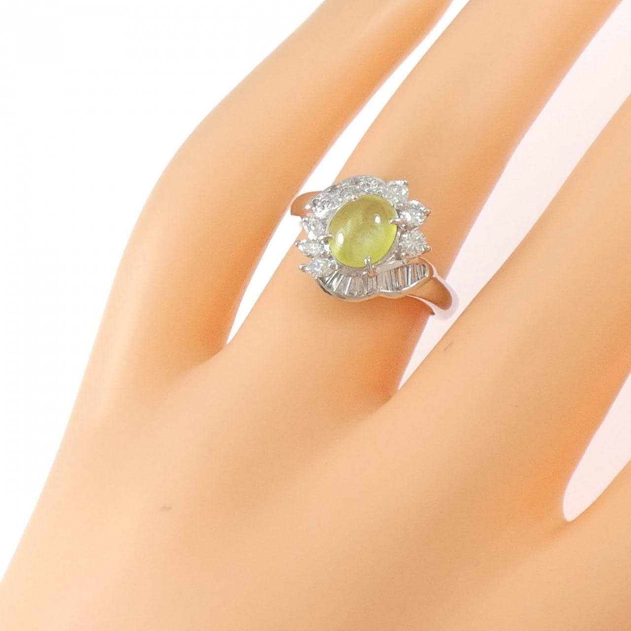PT900 クリソベリルキャッツアイ リング 1.66CT