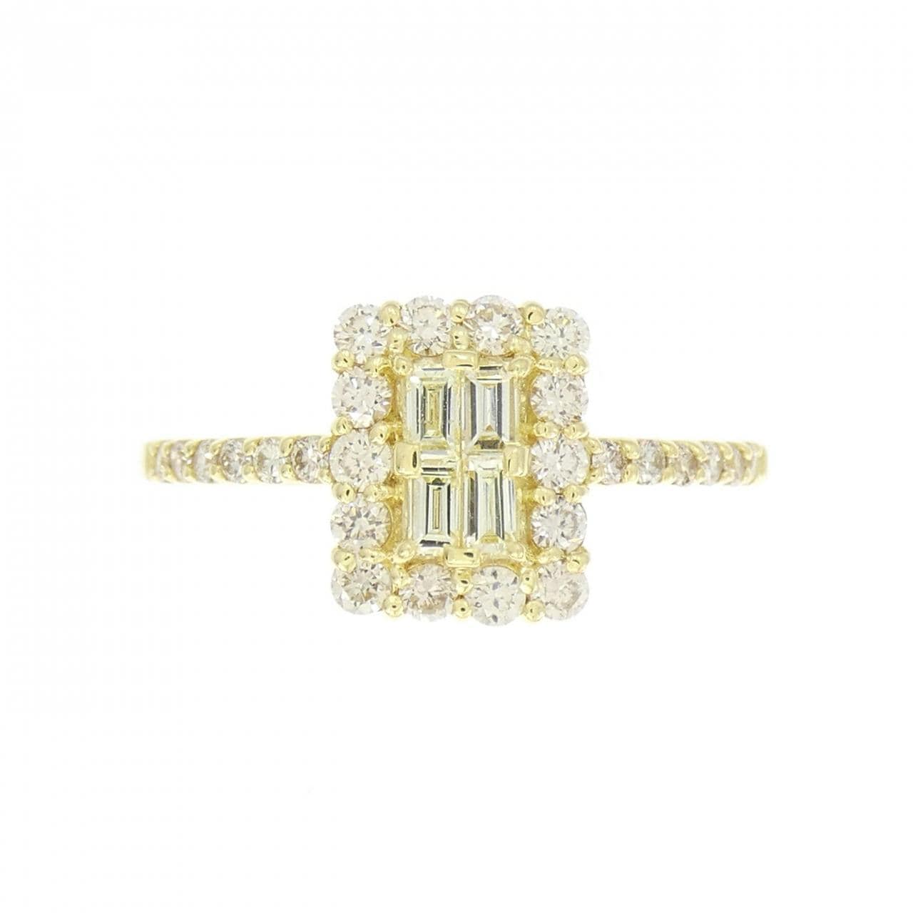 [BRAND NEW] K18YG Diamond Ring 0.58CT