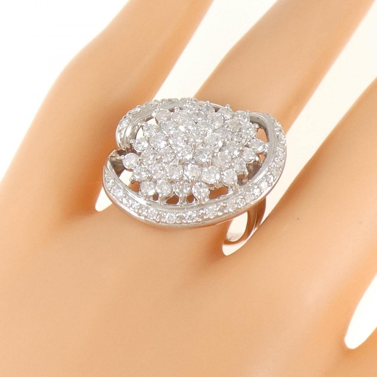 PT900 パヴェ ダイヤモンド リング 1.50CT