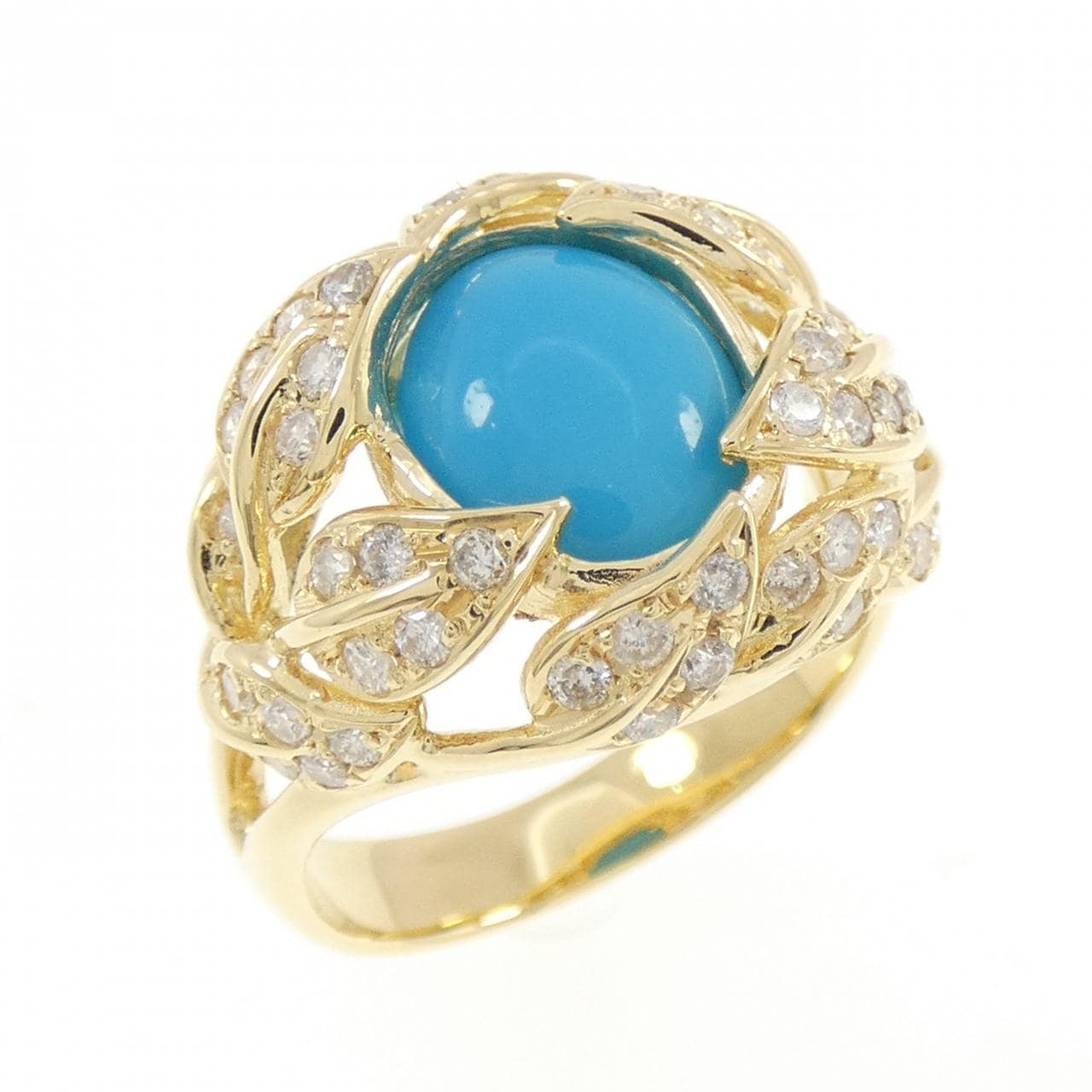 K18YG ターコイズ リング 2.14CT