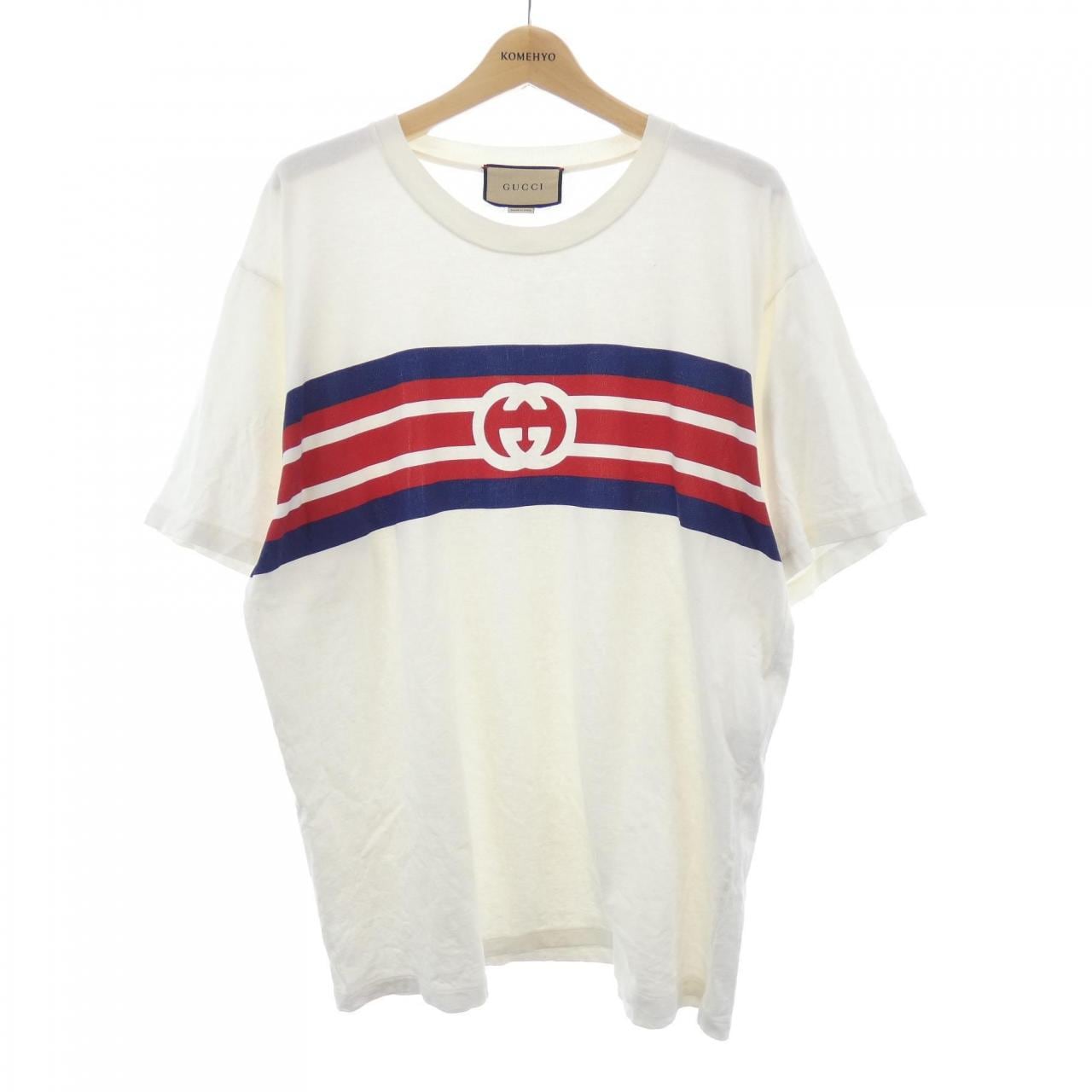 グッチ GUCCI インターロッキングGストライプ プリント 616036 XJDAG Tシャツ