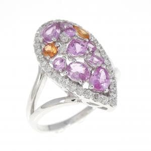 K18WG サファイヤ リング 0.87CT