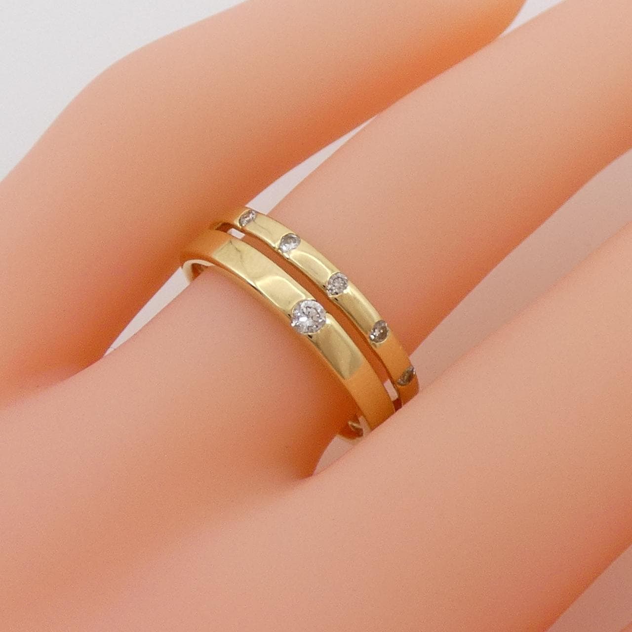 K18YG ダイヤモンド リング 0.12CT