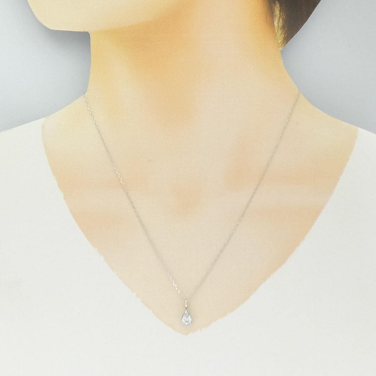 K18WG ダイヤモンド ネックレス 0.717CT