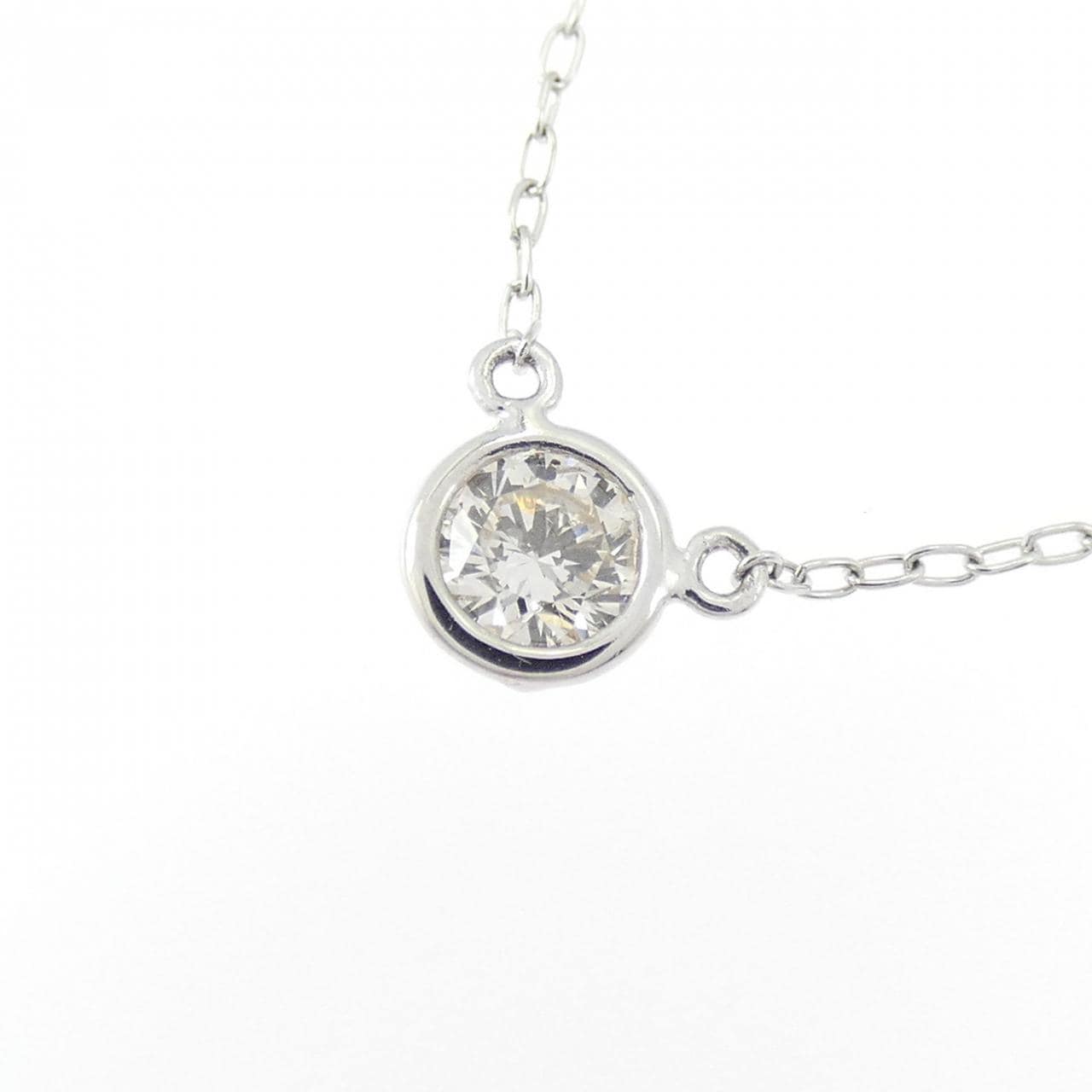PT900/PT850 ソリティア ダイヤモンド ネックレス 0.20CT