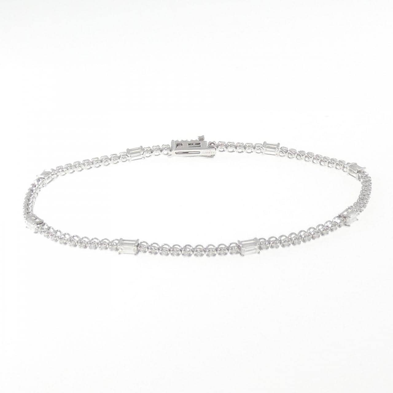 【新品】K18WG ダイヤモンド ブレスレット 1.00CT