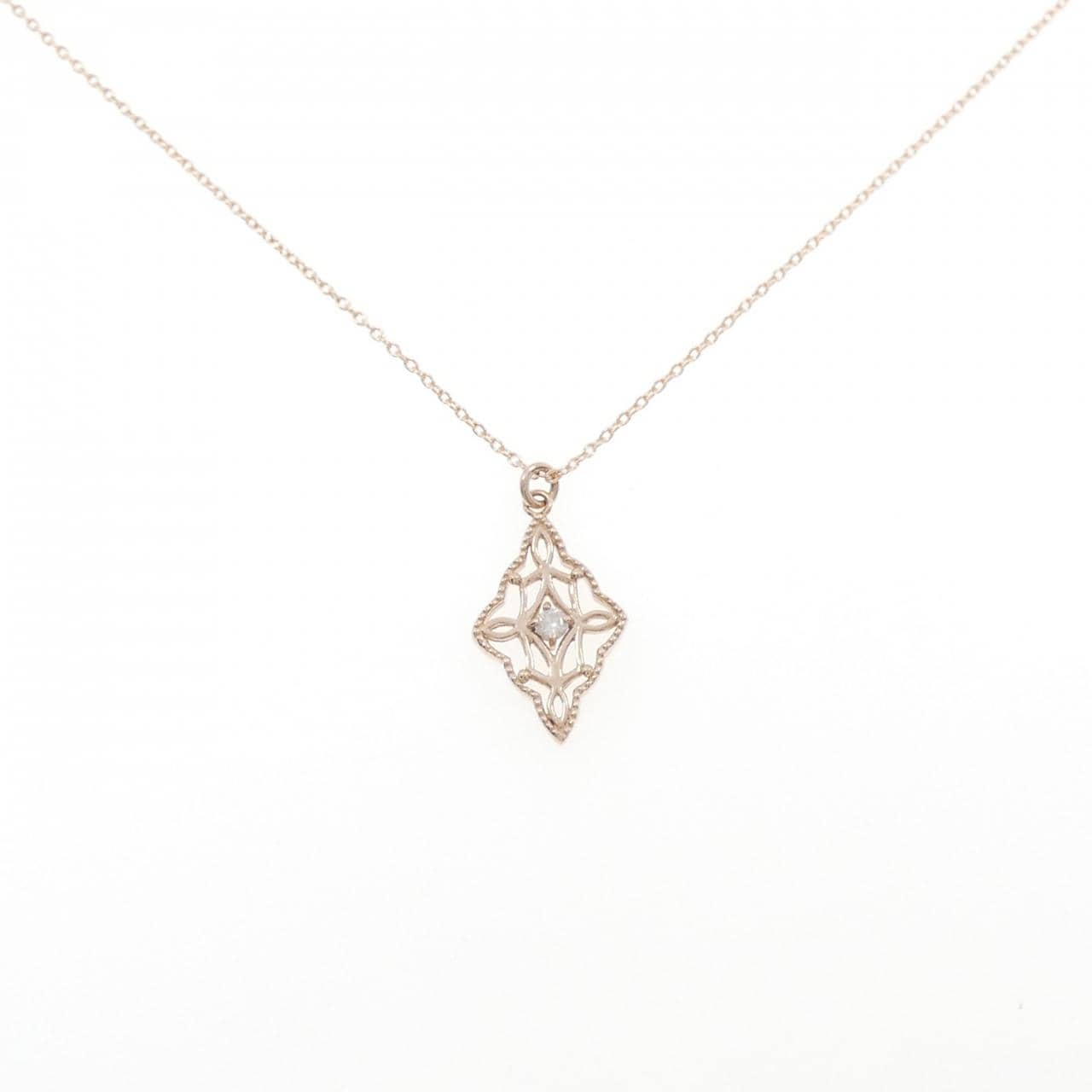 K10PG ダイヤモンド ネックレス 0.03CT