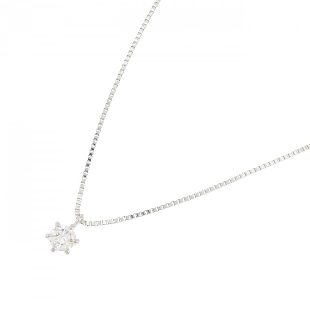 PT900/PT850 ソリティア ダイヤモンド ネックレス 0.23CT
