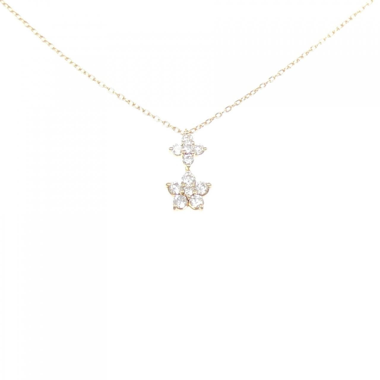 ポンテヴェキオ フラワー ダイヤモンド ネックレス 0.17CT