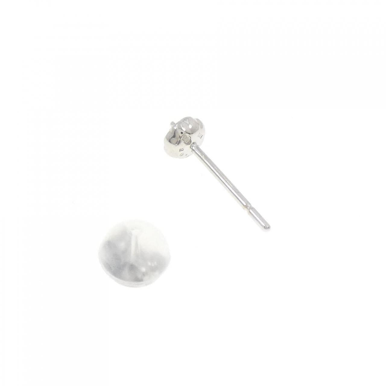 K18WG ダイヤモンド ピアス 0.05CT 片耳