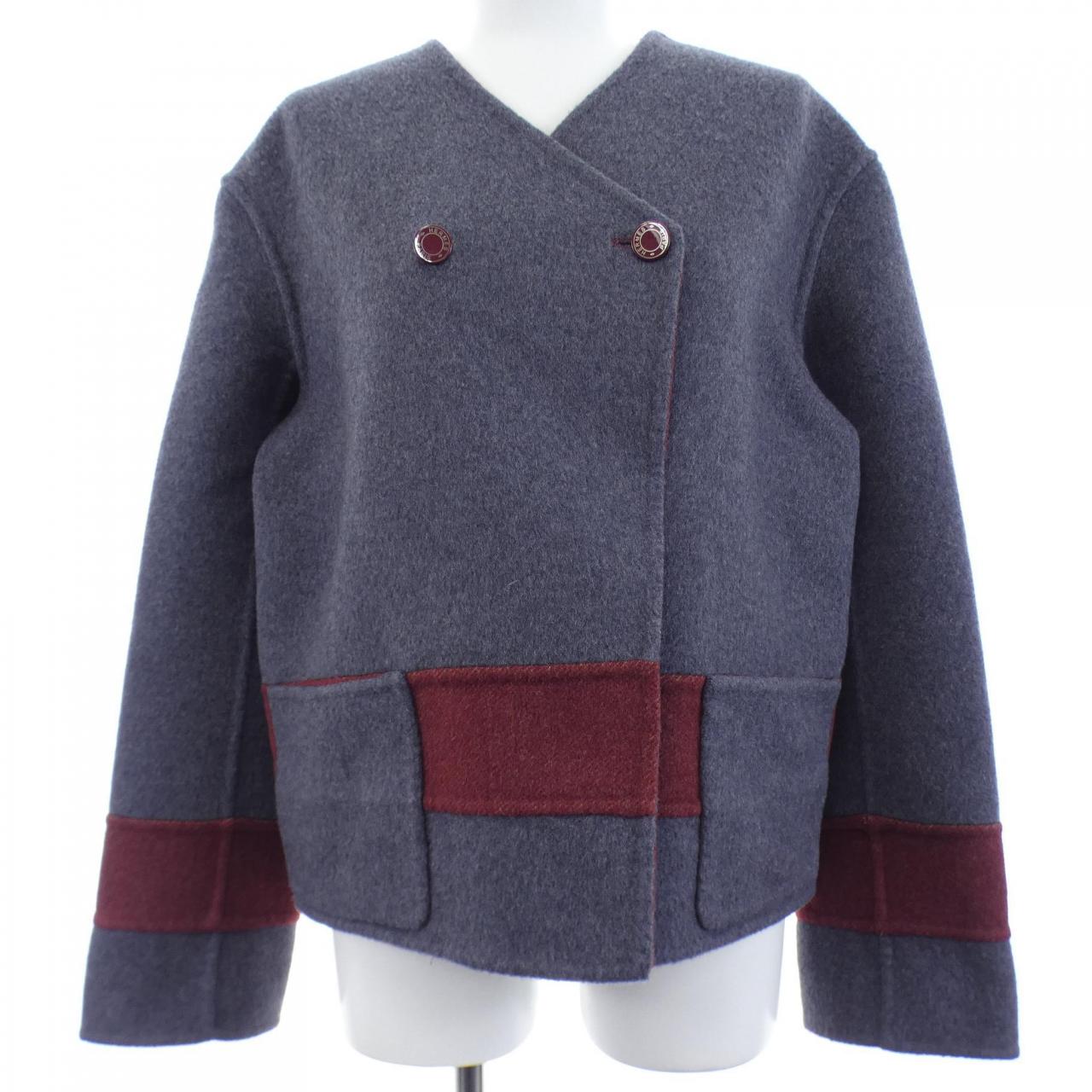 エルメス HERMES *77-7101 ノーカラージャケット