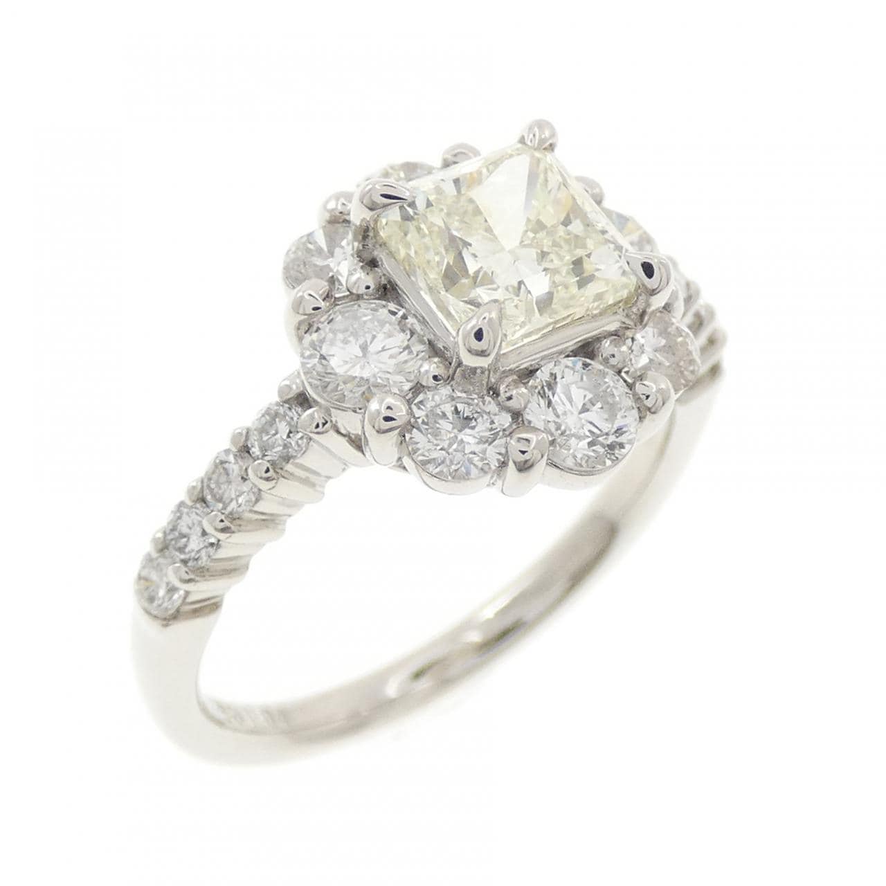 PT900 ダイヤモンド リング 1.083CT M SI1 ファンシーカット