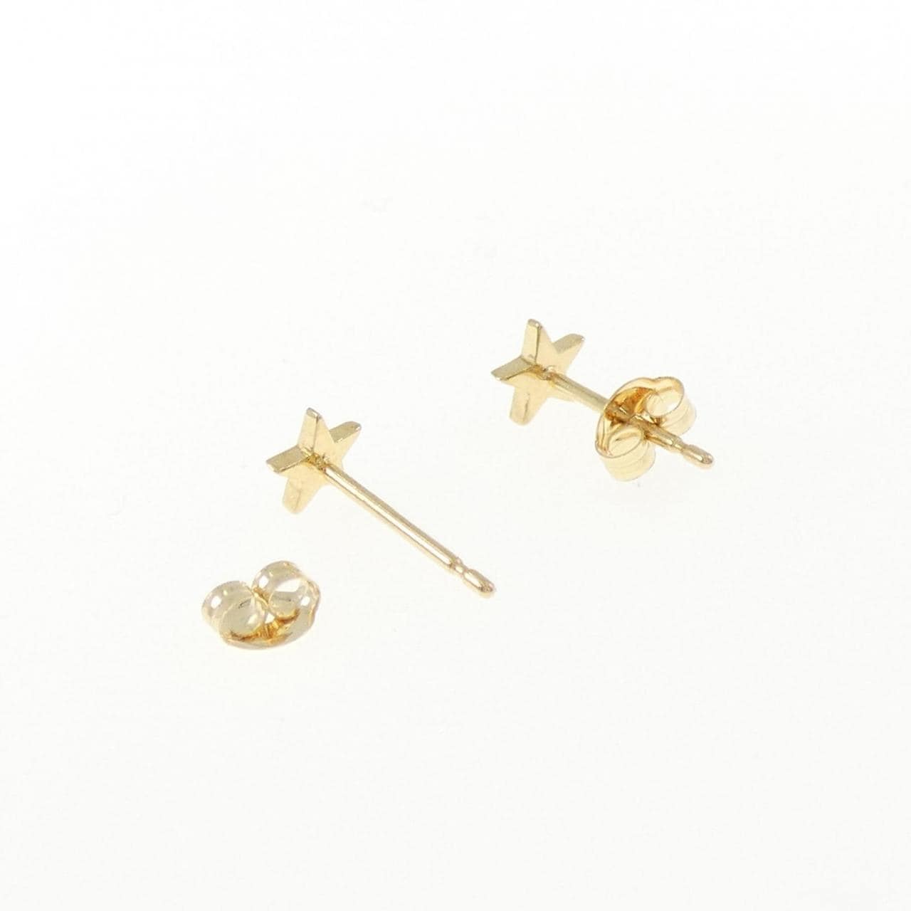 K18YG star earrings