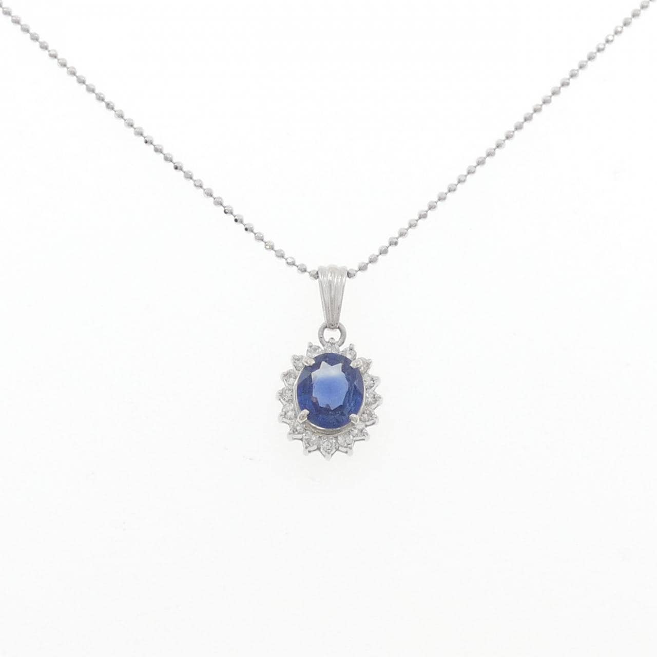 PT900/K18WG サファイヤ ネックレス 1.02CT
