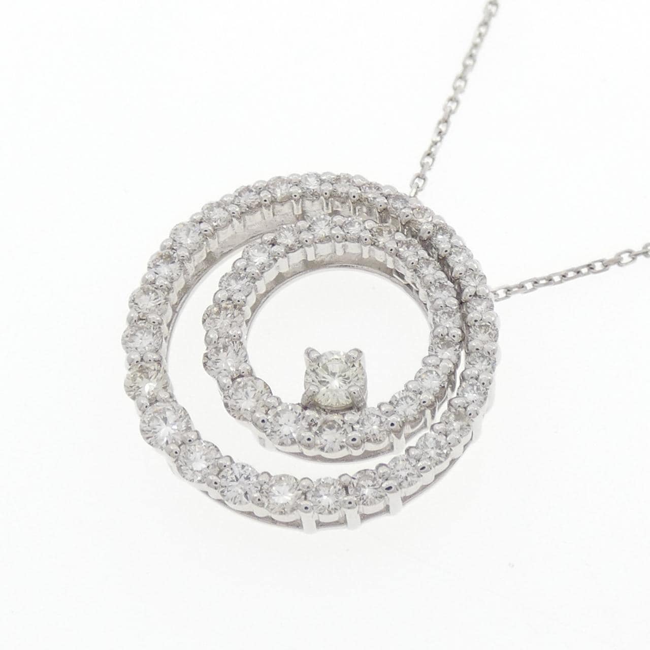 K18WG 双向钻石项链 0.088克拉