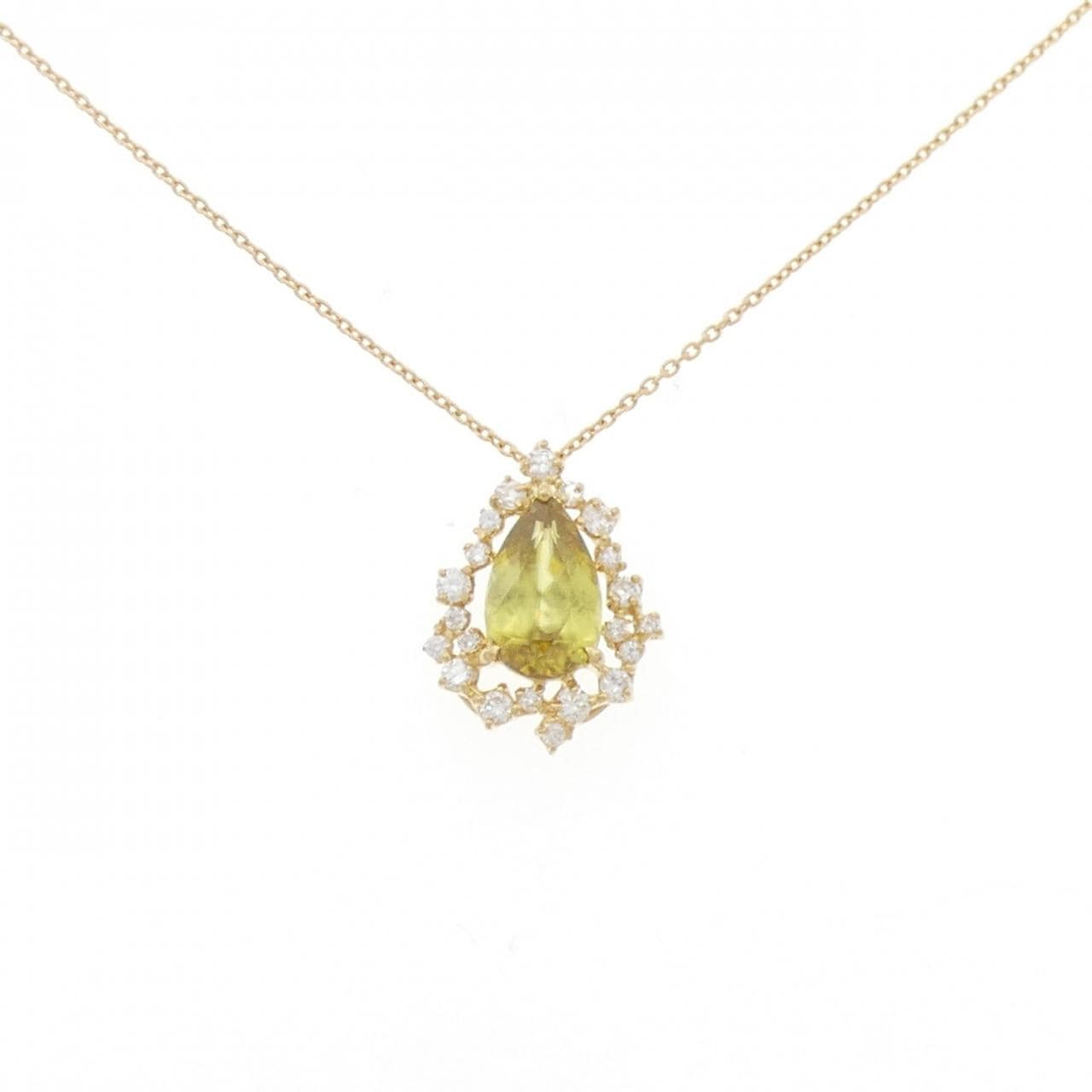 K18YG スフェーン ネックレス 1.99CT