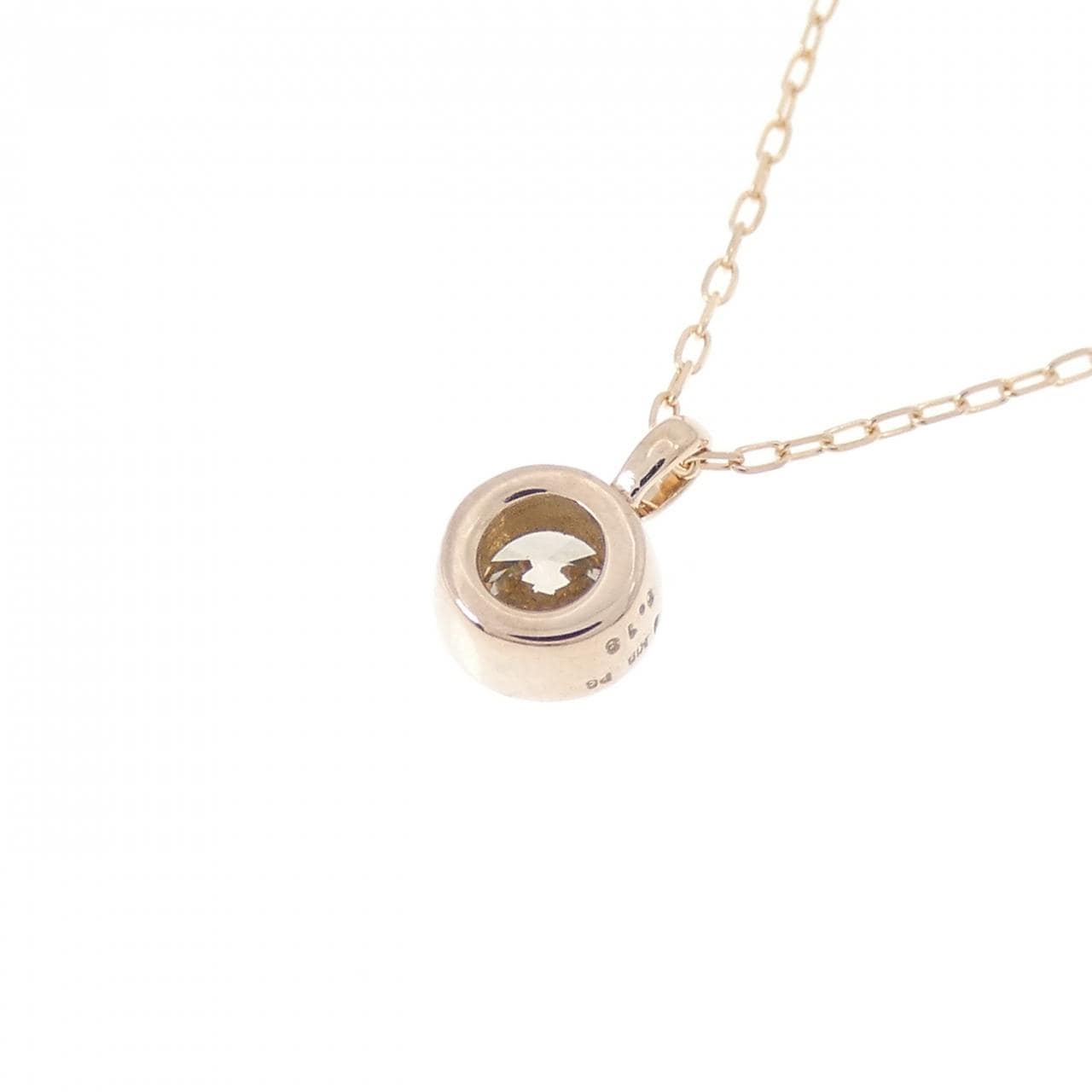 K18PG ソリティア ダイヤモンド ネックレス 0.18CT