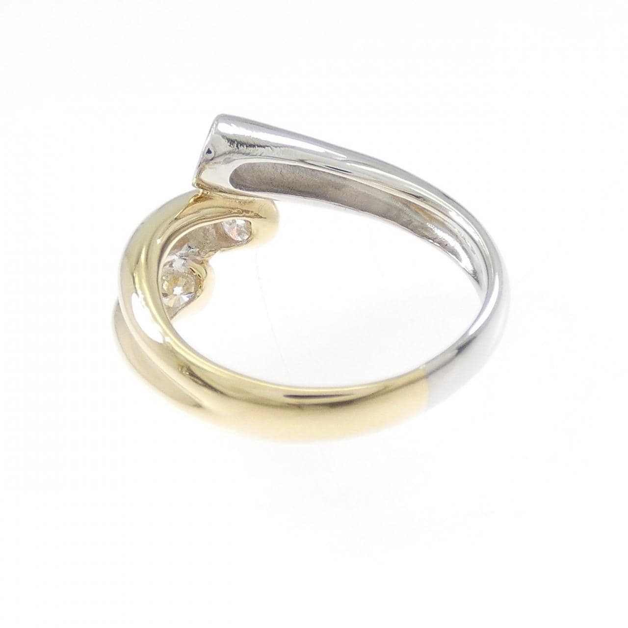 K18YG/PT900 ダイヤモンド リング 0.37CT