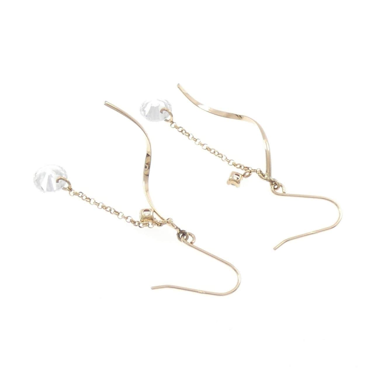 K10YG キュービック ピアス