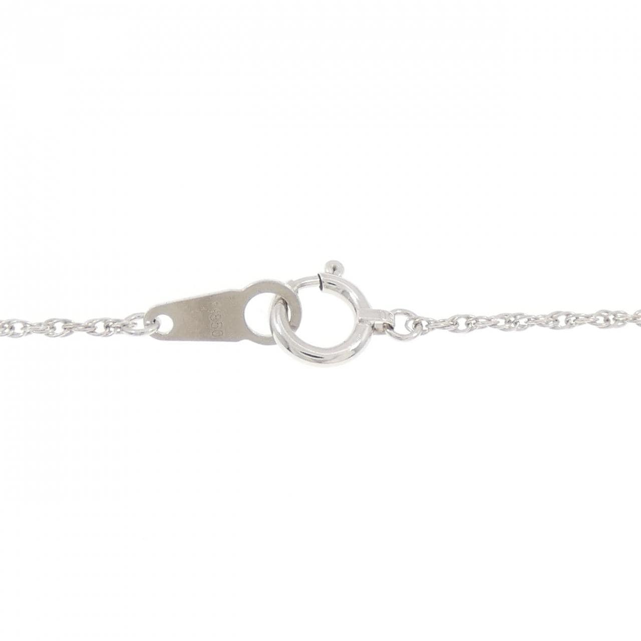 PT900/PT850 ソリティア ダイヤモンド ネックレス 0.418CT