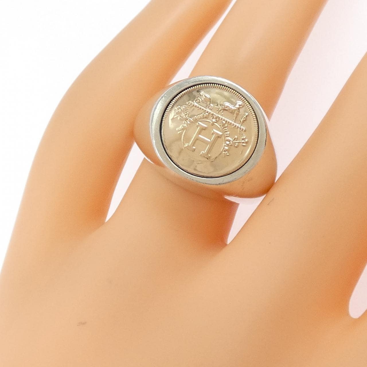 【ヴィンテージ】エルメス 925/750PG リング