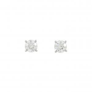 PT ダイヤモンド ピアス 0.302CT 0.304CT D VVS1 3EXT-EXT