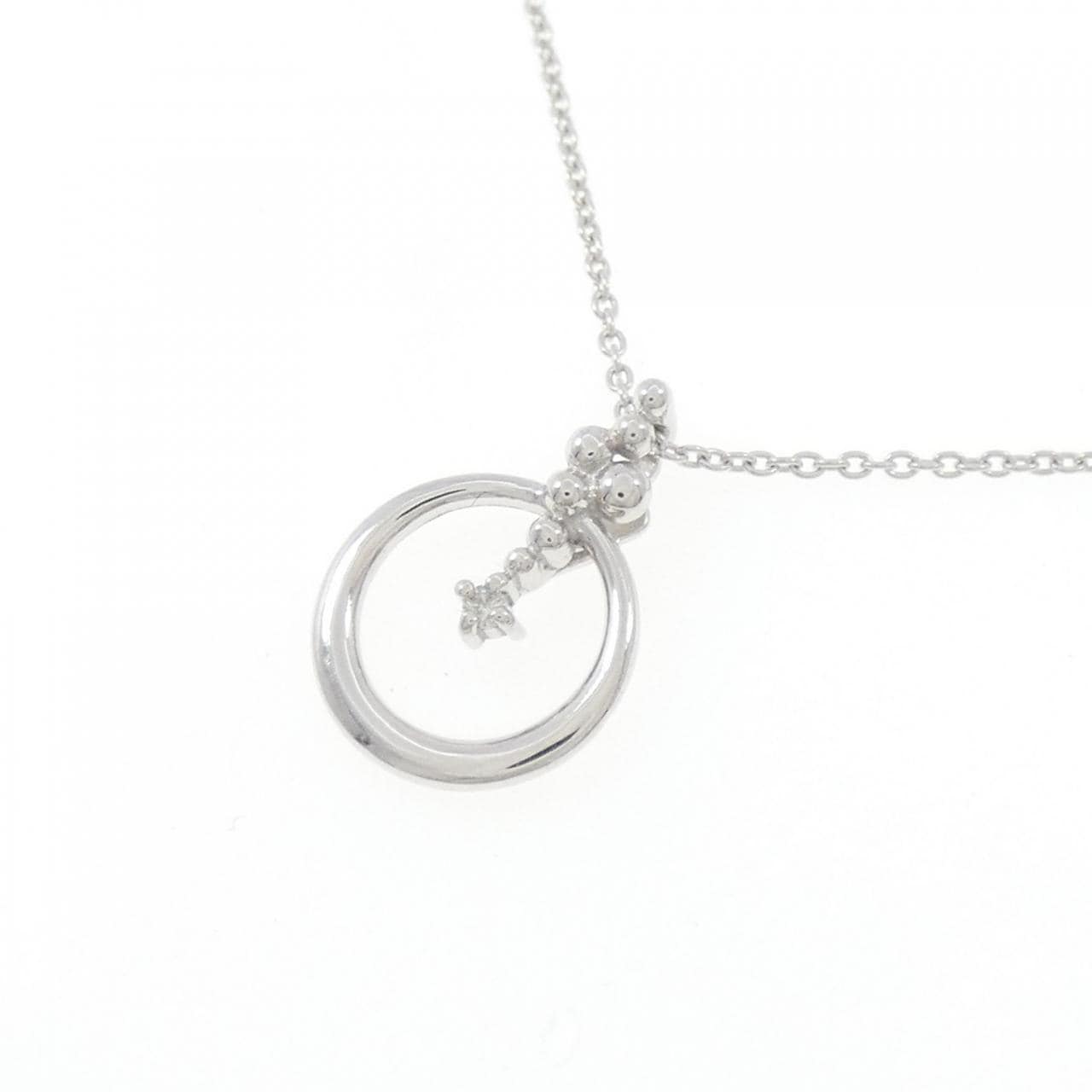 K10WG ダイヤモンド ネックレス 0.01CT