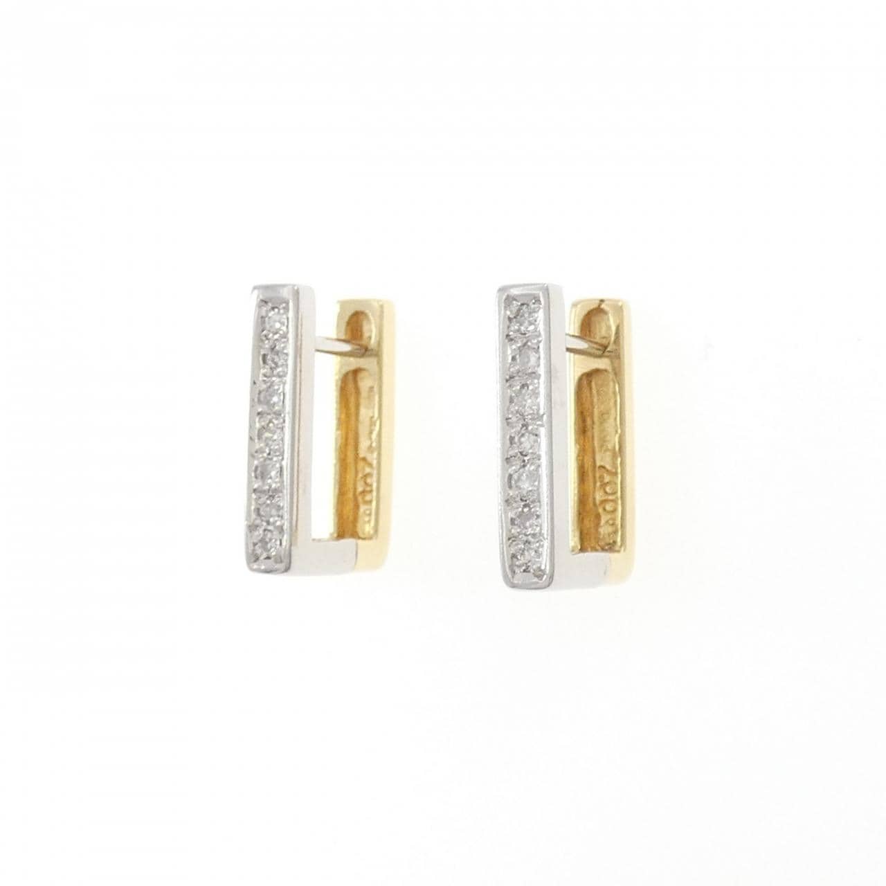 K18YG/PT900钻石耳环 0.14CT