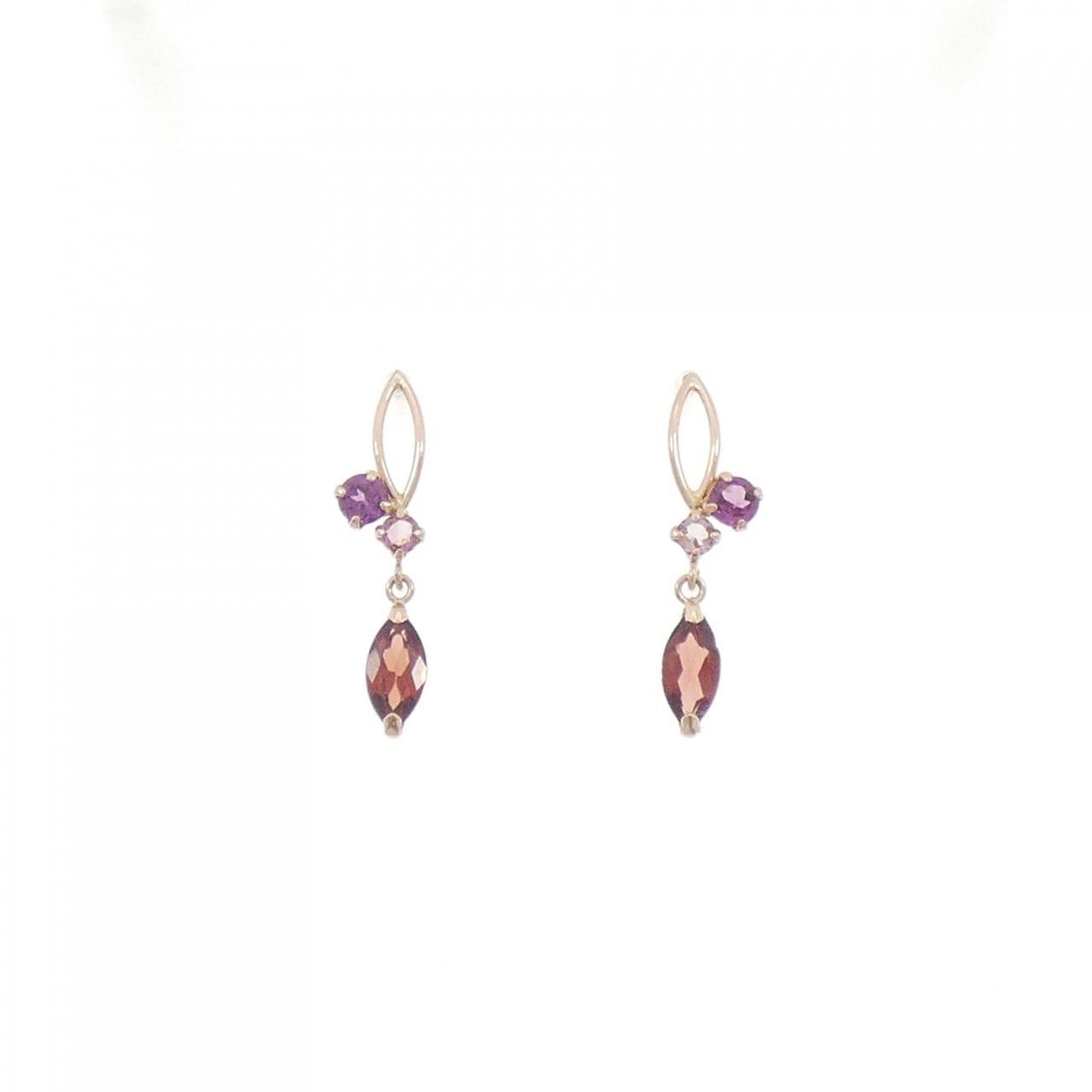 K10PG ガーネット ピアス