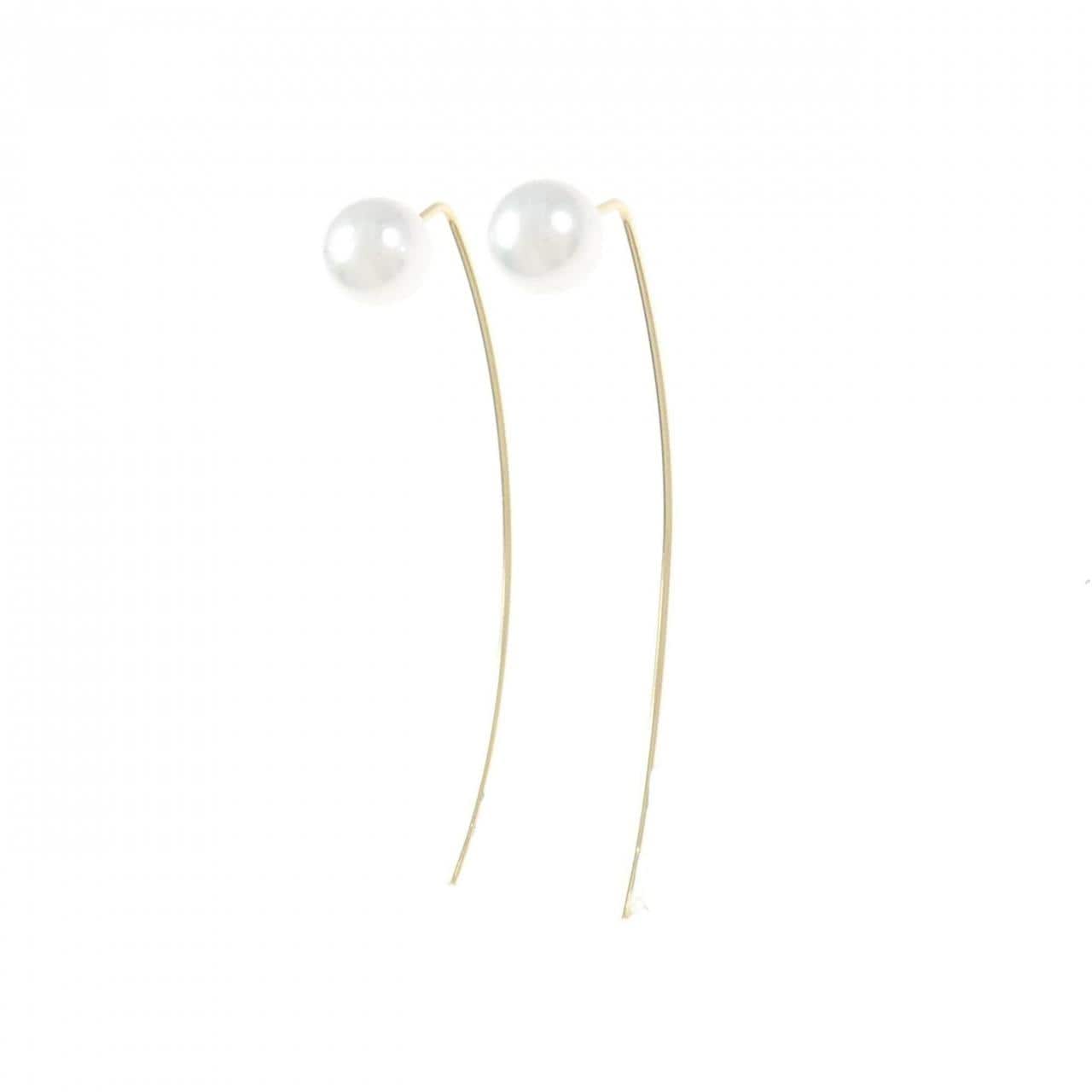 [BRAND NEW] K18YG Akoya pearl earrings 6mm