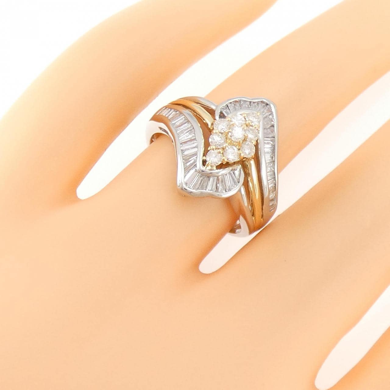 PT/K18YG ダイヤモンド リング 1.00CT
